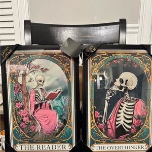 Sapna Shah Skeleton Art Prints - The Reader and The Overthinker